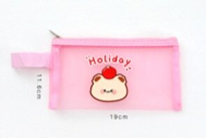 Пенал "Holiday bear", pink (11.6*19 см) 