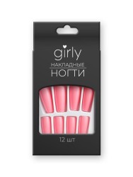 Накладные ногти GIRLY «Delicate pink», 12 шт., с клеевыми пластинами