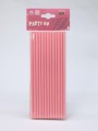 Трубочки одноразовые для напитков 25 шт. "Party go", pink (197 мм)
