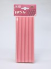 Трубочки одноразовые для напитков 25 шт. "Party go", pink (197 мм)