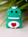 Защитная насадка для провода "Love dino", green