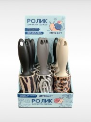 Ролик для чистки одежды "Black and white stripe", 10 см*60 листов, шоу-бокс iLikeGift 12 шт.