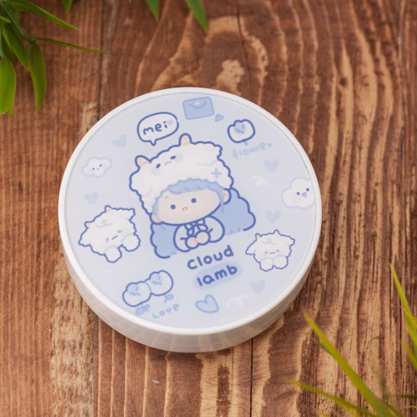 Контейнер для линз "Girlin hat lamb", blue 