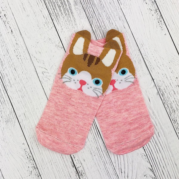 Носки "Котик", pink 