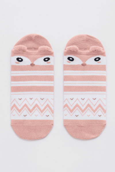 Носки iLikeGift «Fox face», pink, мужские/женские евро размер 35-41 