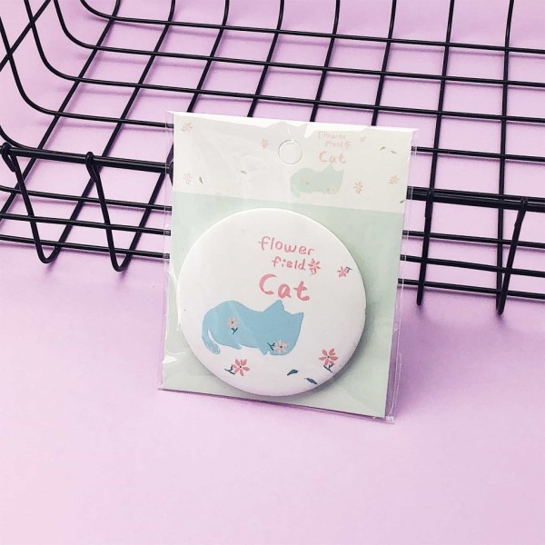 Зеркало "Flower cat", light blue 