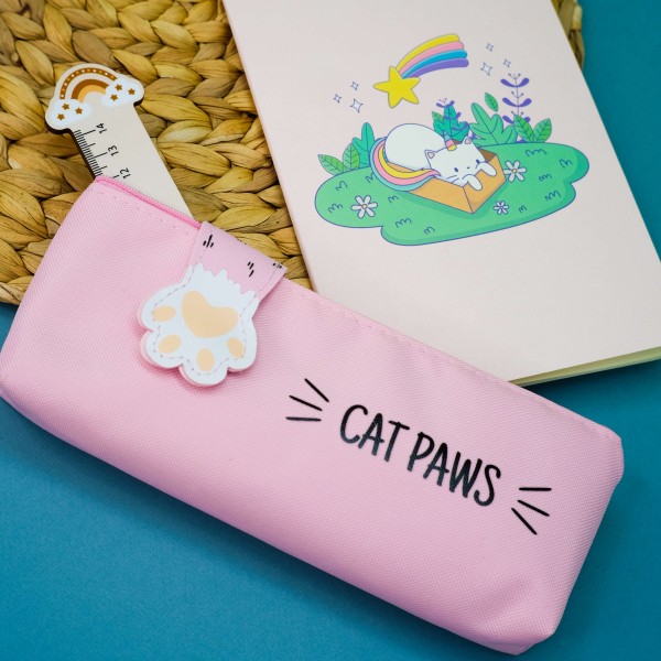 Пенал "Cat paws", pink 