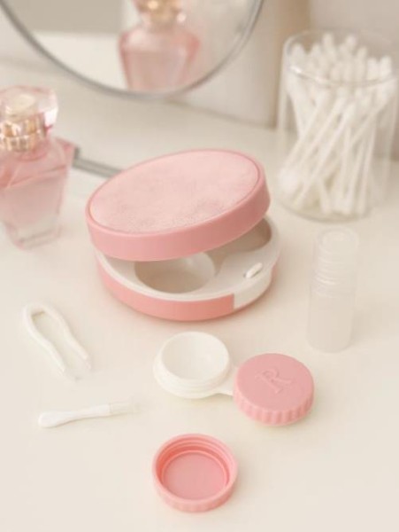Контейнер для линз «Shine», pink 