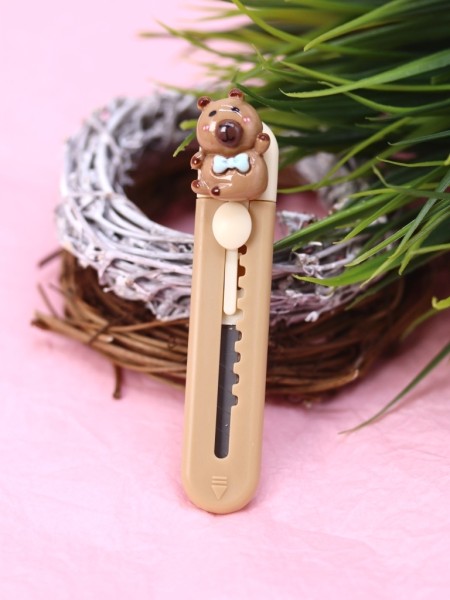 Канцелярский нож "Capybara gentleman", brown 