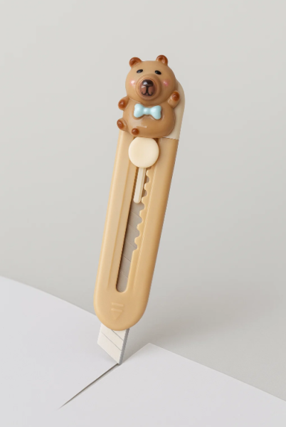 Канцелярский нож "Capybara gentleman", brown 