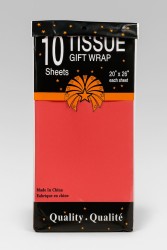 Бумага тишью "Classic", red, 50 х 66 см, 14 г/м2 (набор 10 шт.)