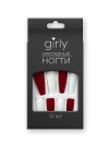 Накладные ногти GIRLY «Red rub», 12 шт., с клеевыми пластинами