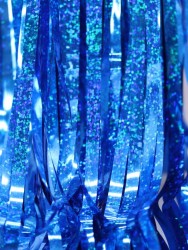 Праздничный занавес, дождик для фотозоны "Brilliant rain", blue (100*200 см)