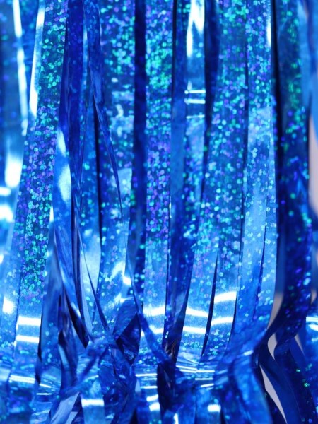 Праздничный занавес, дождик для фотозоны "Brilliant rain", blue (100*200 см) 