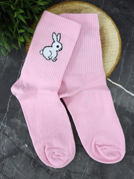 Носки женские "Cute bunny", р. 35-40, розовый 