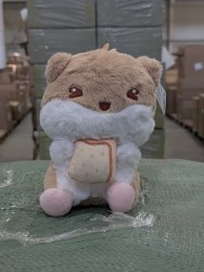 Мягкая игрушка "Hamster breakfast", brown, 20 см