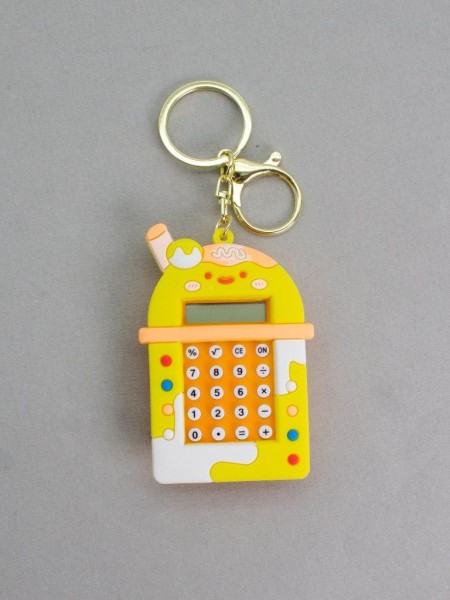 Брелок-калькулятор "Happy cocktail", yellow (8х5 см) 
