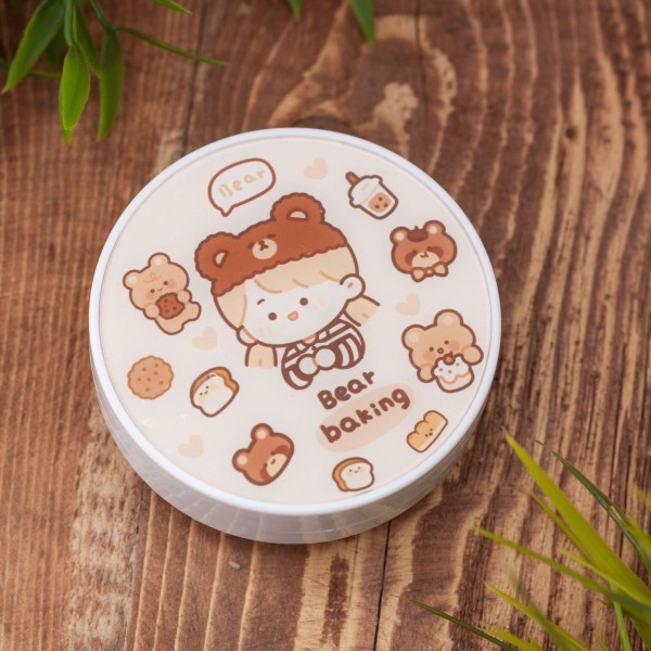 Контейнер для линз "Girlin hat bear", brown 