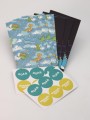 Набор подарочных пакетов+наклейки (6 шт.) "Dinosaur party", 19*8*6