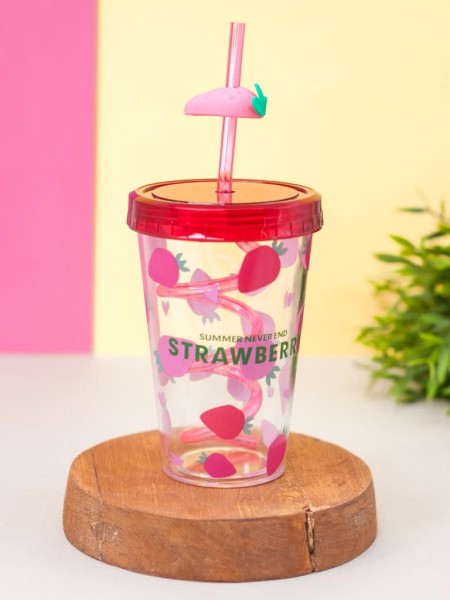 Тамблер "Fruits party Strawberry", pink (380 ml) 