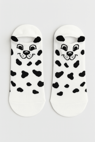 Носки iLikeGift «Dog face», white, мужские/женские евро размер 35-41 