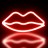 Неоновый подвесной ночник «Lips», USB, красное свечение (28х15 см)