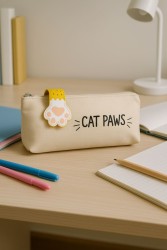 Пенал "Cat paws", beige