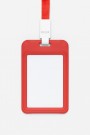 Держатель для карт с шнурком "Clear color", red (11*7 см)