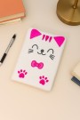 Блокнот плюшевый «Cat bow», white, 21,5х15 см, плотность 70 гр.