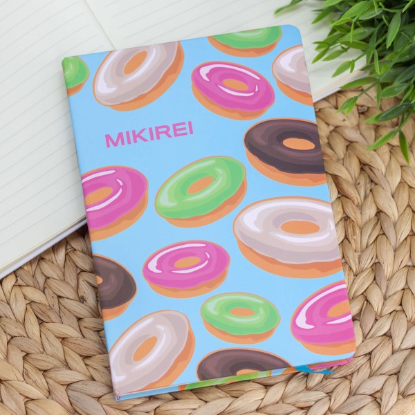 Блокнот (A5) "Many donuts", blue (14.5*21) 