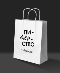 Пакет подарочный iLikeGift «Лидерство и легкость» (24*10,5*32), крафт