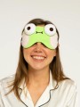 Маска для сна гелевая "Head frog", green