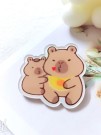 Значок акриловый iLikeGift "Capybaras and the Duck"
