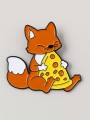 Значок металлический iLikeGift "Gourmet fox"