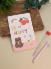 Блокнот (А5) "Cherry bear happy", pink (14.5*21)
