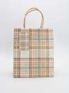 Пакет подарочный «Checkered aesthetics», white-yellow (21*25.5*10)