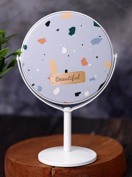 Зеркало настольное на ножке "Beautiful", blue (18*10,5 см) 