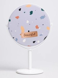 Зеркало настольное на ножке "Beautiful", blue (18*10,5 см)