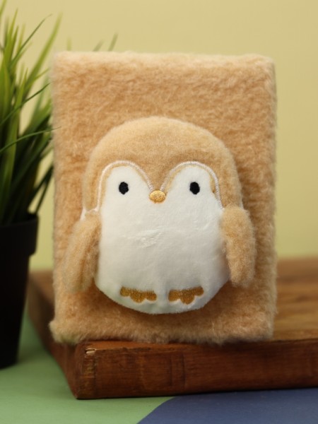 Блокнот плюшевый «Penguin», brown (15х11,5х5) 