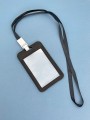 Держатель для карт с шнурком "Clear color", black (11*7 см)