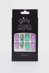 Накладные ногти GIRLY «Lilac», 12 шт., с клеевыми пластинами