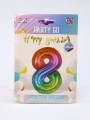 Шар фольгированный "Multicolour numbers" цифра 8, (80 см)