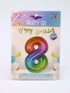 Шар фольгированный "Multicolour numbers" цифра 8, (80 см)