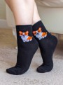 Носки женские iLikeGift "Dog", черный, р. 35-40
