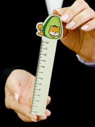 Линейка ECO из дерева Аниме «Shiba inu avocado»
