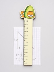 Линейка ECO из дерева Аниме «Shiba inu avocado»