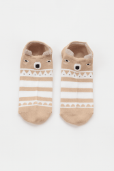 Носки iLikeGift «Deer face», brown, мужские/женские евро размер 35-41