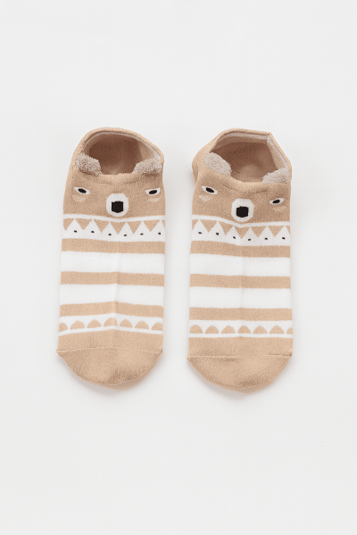 Носки iLikeGift «Deer face», brown, мужские/женские евро размер 35-41 