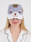 Маска для сна гелевая "Head dog", gray