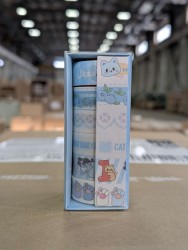Набор декоративного скотча 6 шт. "Funny buddies", blue (1,5см*2м)
